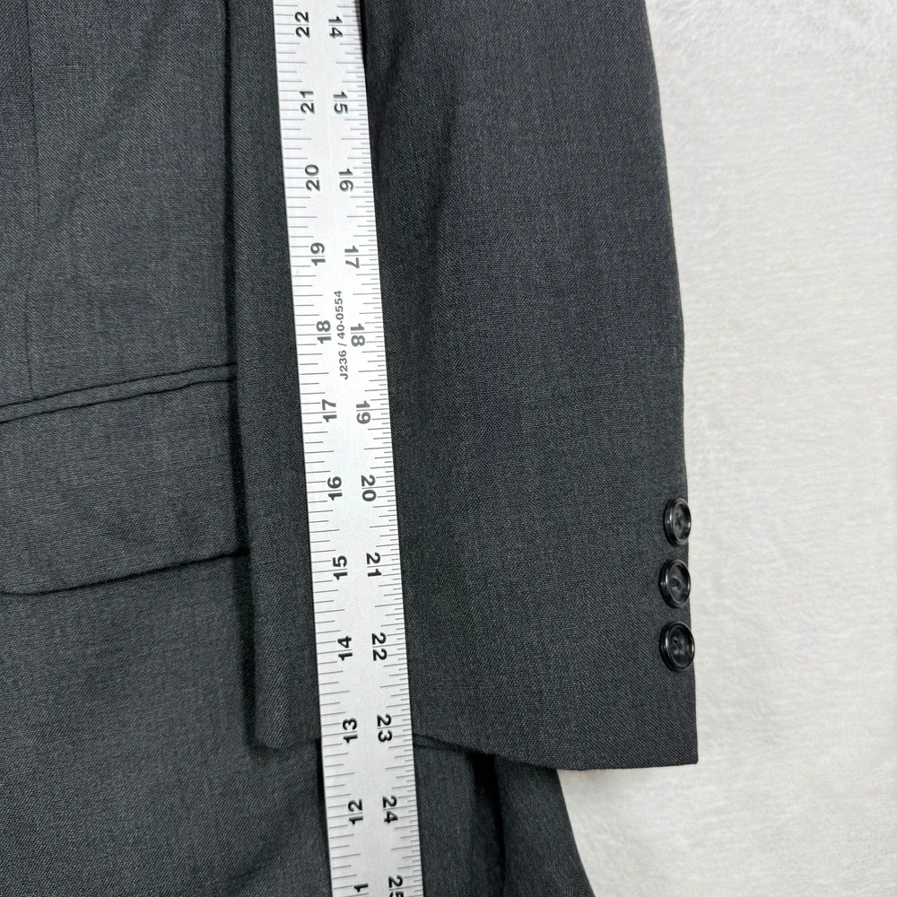 Burberrys Saks Fifth Avenue Mens Charcoal Gray‎ Wool Blazer Sport Coat USA 42R